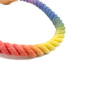 vibrant rainbow dog collar